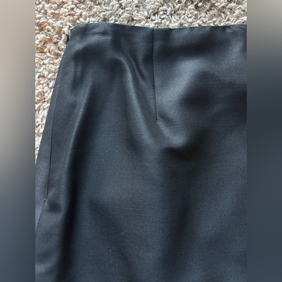 Badgley Mischka Vintage Black Wool/Silk + Silk-Lined Pencil Skirt Size 6 - Picture 8 of 10